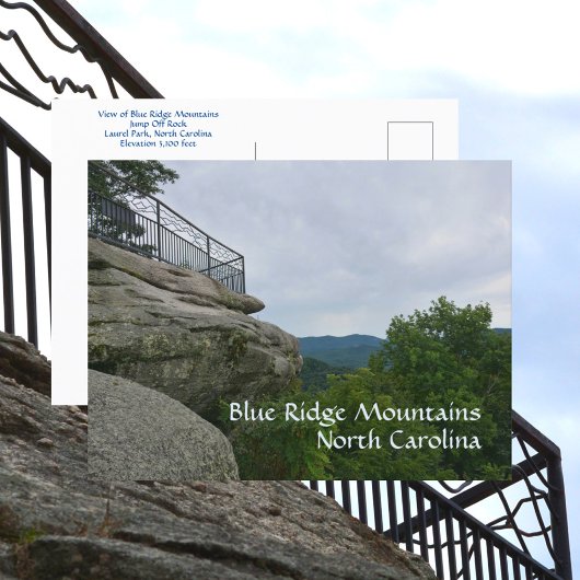 Blue Ridge Mountains Spring off Rock NC Briefkaart