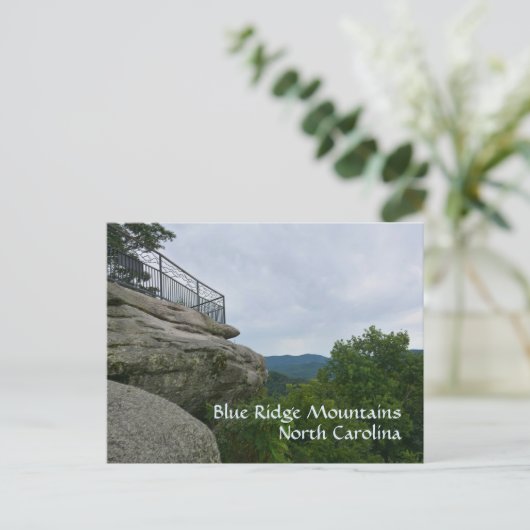 Blue Ridge Mountains Spring off Rock NC Briefkaart (Staand voorkant)