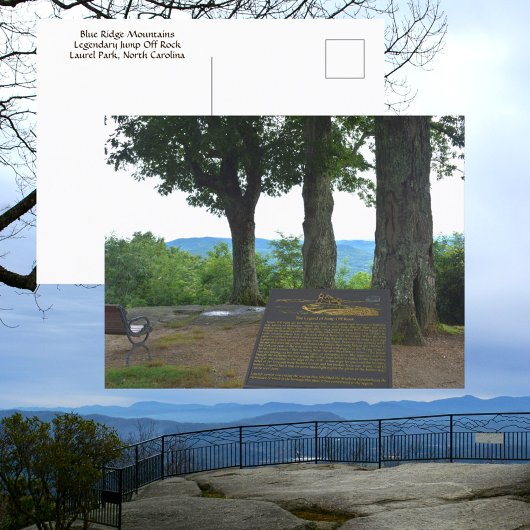 Blue Ridge Mountains springen van Rock NC fotograf Briefkaart