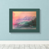 Blue Ridge Mountains Stretched Canvas Afdrukken (Insitu (Houten vloer))