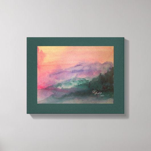 Blue Ridge Mountains Stretched Canvas Afdrukken (Voorkant)