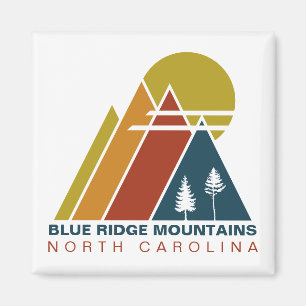 Blue Ridge Mountains  Sunset Souvenir 60s Magneet