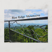 Blue Ridge Mountains Uitzicht Jump Off Rock NC Briefkaart (Voorkant)