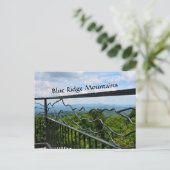 Blue Ridge Mountains Uitzicht Jump Off Rock NC Briefkaart (Staand voorkant)