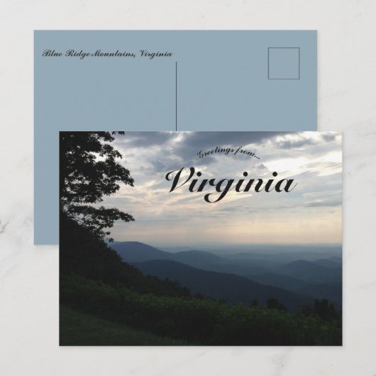 Blue Ridge Mountains Virginia Briefkaart (Voorkant / Achterkant)