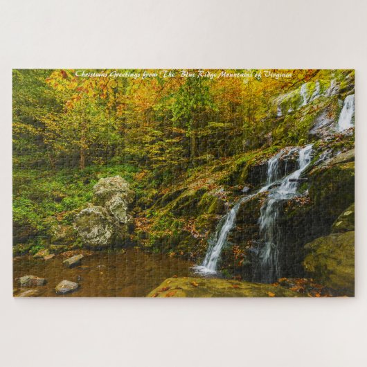 Blue Ridge Mountains Virginia.kerstgroet Legpuzzel (Horizontaal)