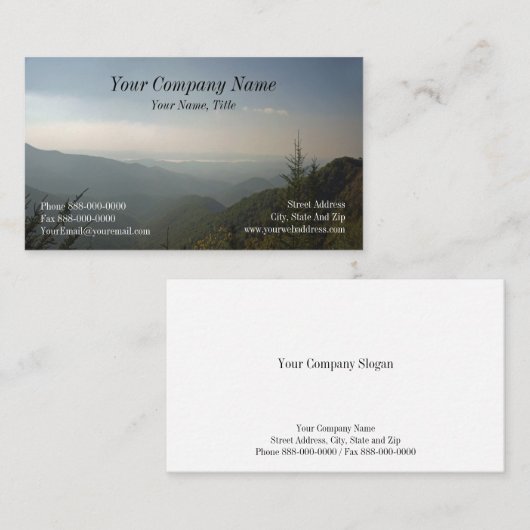 Blue Ridge Mountains Visitekaartje (Voorkant / Achterkant)