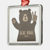 Blue Ridge Mountains Vredesbeer Metalen Ornament (Links)