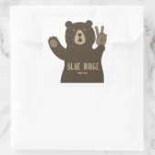 Blue Ridge Mountains Vredesbeer Vierkante Sticker (Tas)