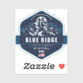 Blue Ridge Mountains Wandelbadge| Sticker (Vel)