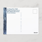 Blue Ridge Mountains Waterval Looking Glass Herfst Briefkaart (Achterkant)
