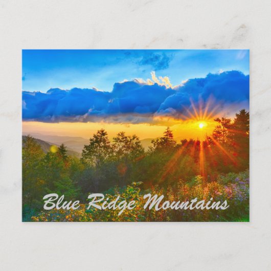 Blue Ridge Mountains zonsopgang Briefkaart (Voorkant)