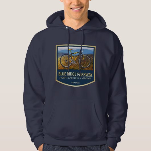 Blue Ridge Parkway (bike2) Hoodie (Voorkant)