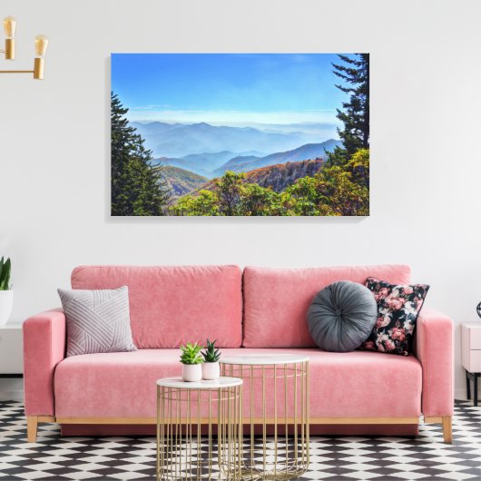Blue Ridge Parkway Canvas Afdruk (Insitu (Woonkamer))