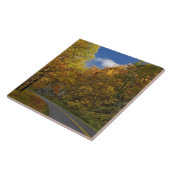 Blue Ridge Parkway die door herfstkleuren stroomt Tegeltje (Zijkant)