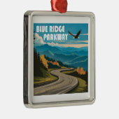 Blue Ridge Parkway Eagle Metalen Ornament (Rechts)