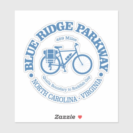 Blue Ridge Parkway (fietsen) Sticker (Vel)
