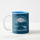 Blue Ridge Parkway Forest Tweekleurige Koffiemok (Links)