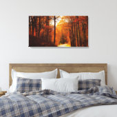 Blue Ridge Parkway Herfst Canvas Afdruk (Insitu (Slaapkamer))