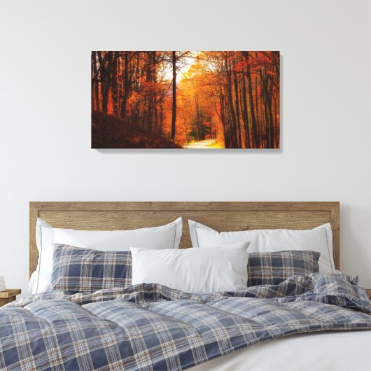 Blue Ridge Parkway Herfst Canvas Afdruk (Insitu (Slaapkamer))
