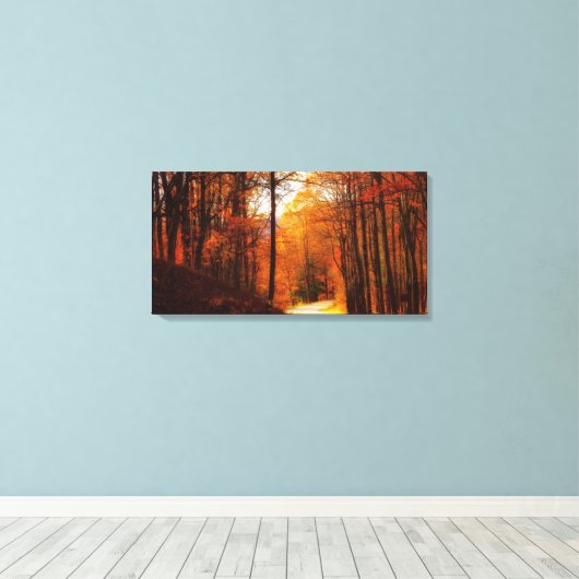Blue Ridge Parkway Herfst Canvas Afdruk (Insitu (Houten vloer))