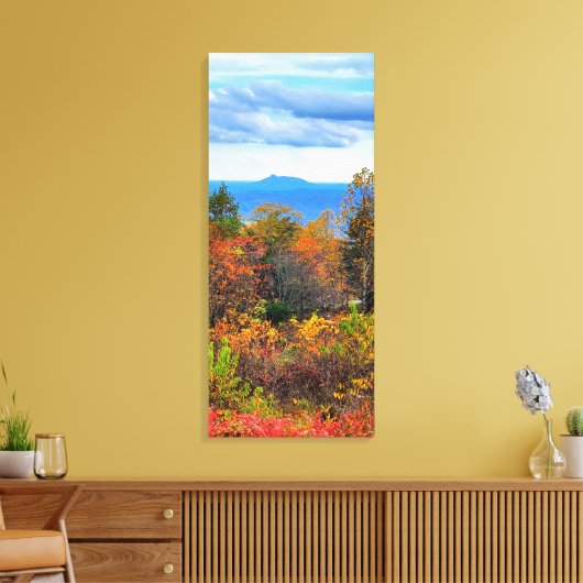 Blue Ridge Parkway Herfst Overlook of Pilot Mounta Canvas Afdruk (Insitu (Woonkamer))