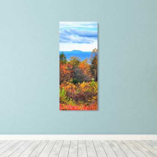 Blue Ridge Parkway Herfst Overlook of Pilot Mounta Canvas Afdruk (Insitu (Houten vloer))