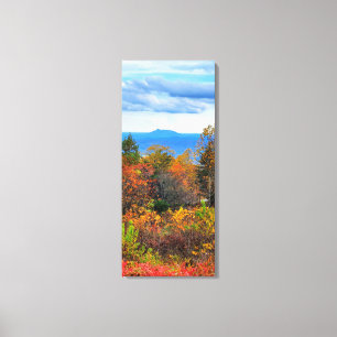 Blue Ridge Parkway Herfst Overlook of Pilot Mounta Canvas Afdruk