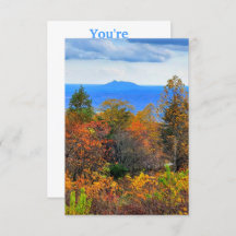 Blue Ridge Parkway Herfst Overlook of Pilot Mounta