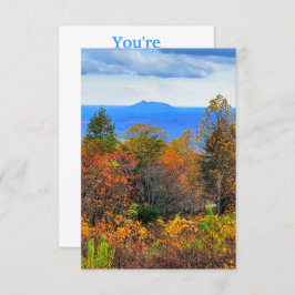 Blue Ridge Parkway Herfst Overlook of Pilot Mounta Kaart