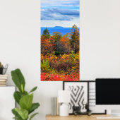 Blue Ridge Parkway Herfst Overlook of Pilot Mounta Poster (Thuiskantoor)