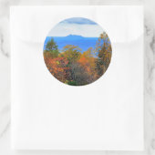 Blue Ridge Parkway Herfst Overlook of Pilot Mounta Ronde Sticker (Tas)