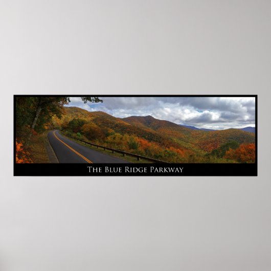 Blue Ridge Parkway in Herfst Poster (Voorkant)