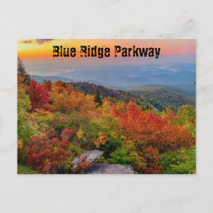 Blue Ridge Parkway in het najaar Briefkaart