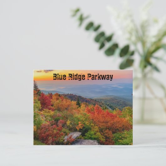 Blue Ridge Parkway in het najaar Briefkaart (Staand voorkant)