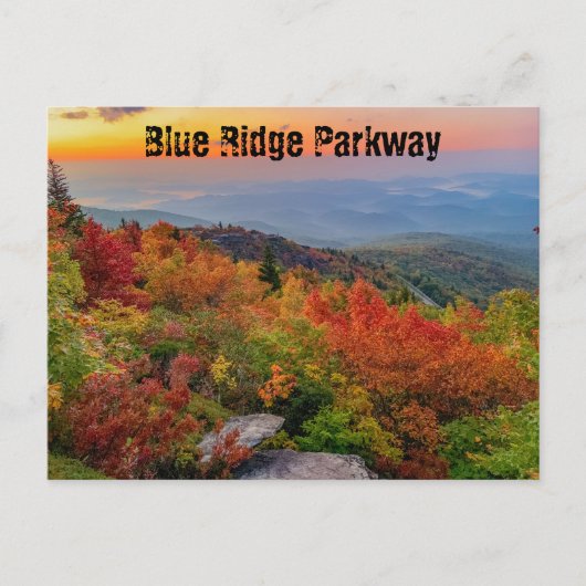Blue Ridge Parkway in het najaar Briefkaart (Voorkant)