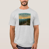 Blue Ridge Parkway Landschap T-shirt (Voorkant)