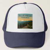 Blue Ridge Parkway Landschap Trucker Pet (Voorkant)