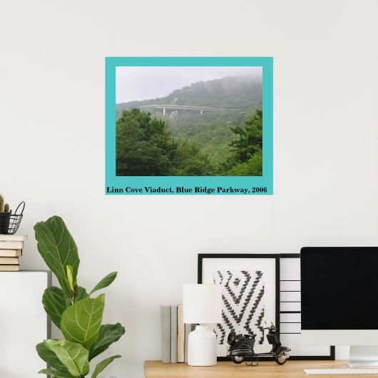 Blue Ridge Parkway Linn Cove Viaduct Poster (Thuiskantoor)