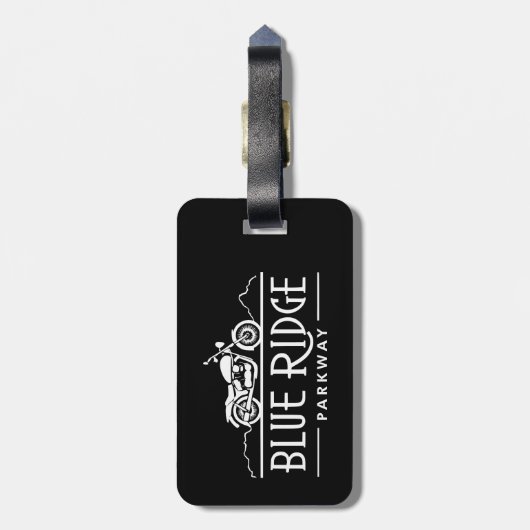 Blue Ridge Parkway Motorcycle Bagagelabel (Achterkant verticaal)