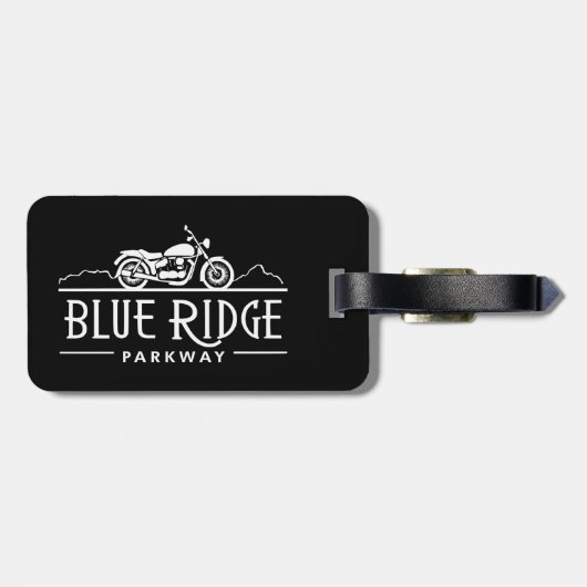 Blue Ridge Parkway Motorcycle Bagagelabel (Achterkant horizontaal)
