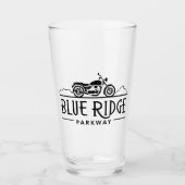 Blue Ridge Parkway Motorcycle Glas (Voorkant)