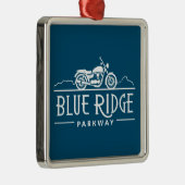 Blue Ridge Parkway Motorcycle Metalen Ornament (Rechts)
