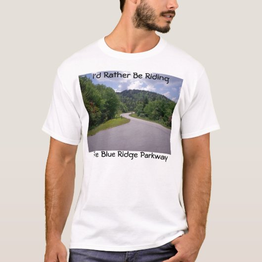 Blue Ridge Parkway-motorfiets T-shirt (Voorkant)