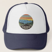 Blue Ridge Parkway Mountains Trucker Pet (Voorkant)