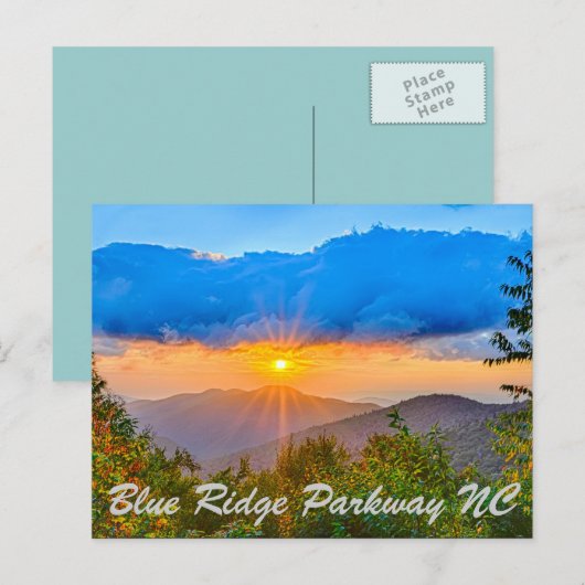 Blue Ridge Parkway NC Briefkaart (Voorkant / Achterkant)