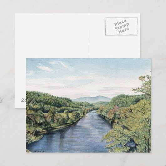 Blue Ridge Parkway op het Briefkaart van de James  (Voorkant / Achterkant)