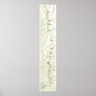 Blue Ridge Parkway-plattegrond poster