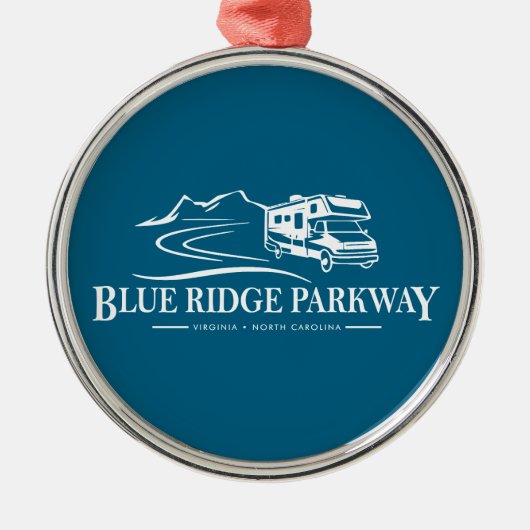 Blue Ridge Parkway Recreatievoertuig Metalen Ornament (Voorkant)