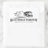 Blue Ridge Parkway Recreatievoertuig Rechthoekige Sticker (Tas)